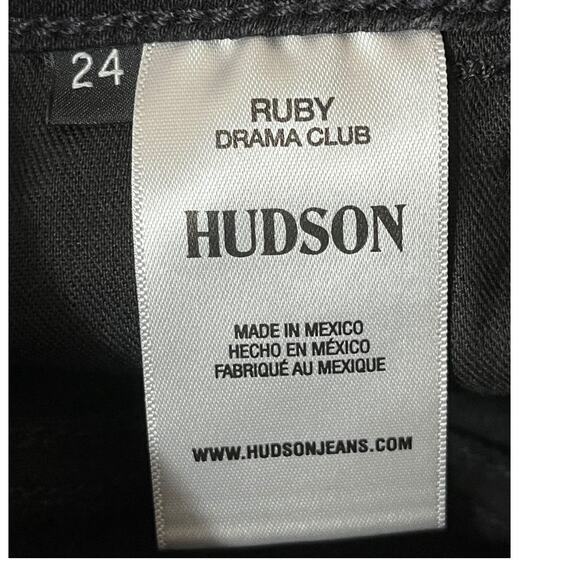 Hudson shorts Ruby cuffed mid thigh denim black size 24 - Picture 6 of 6